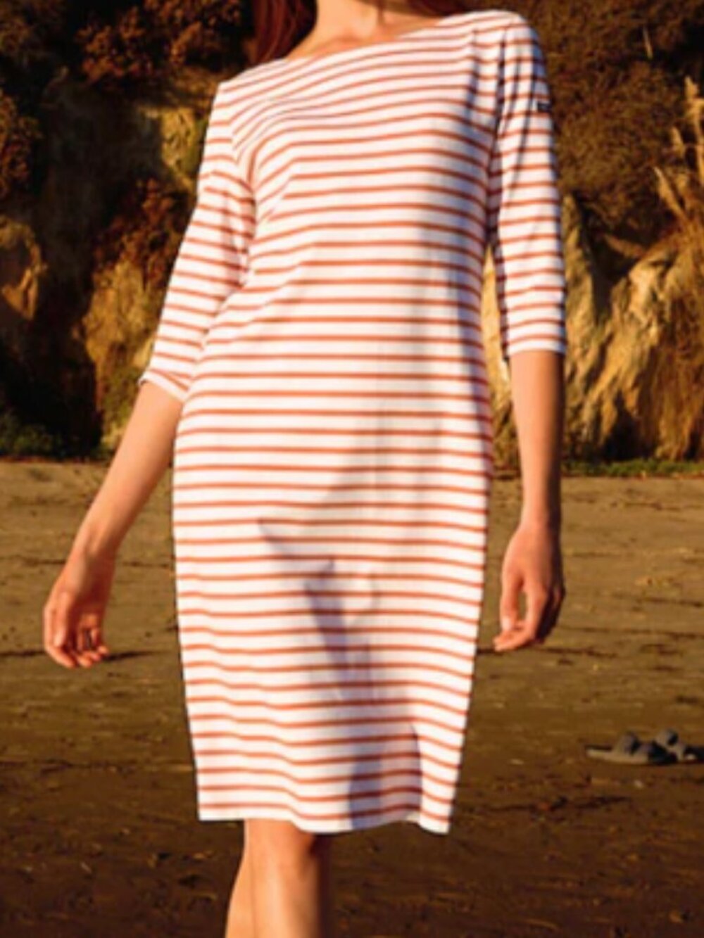 Saint James PROPRIANO Nautical Dress, Breton Stripes, 3/4 Sleeve - Size 12